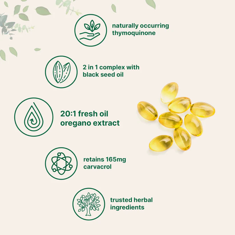 Oregano Oil with Black Seed Oil – 6000mg 20:1 Extract