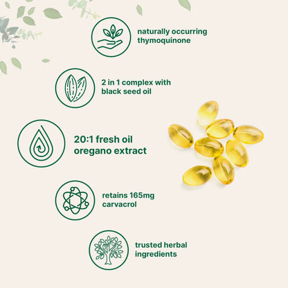 Oregano Oil with Black Seed Oil – 6000mg 20:1 Extract